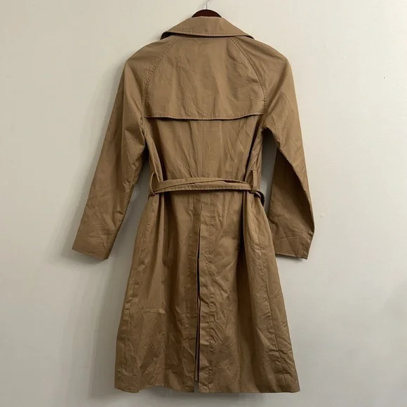 EVERLANE drape Classic Tan Trench Coat Sz xs - Picture 5 of 10